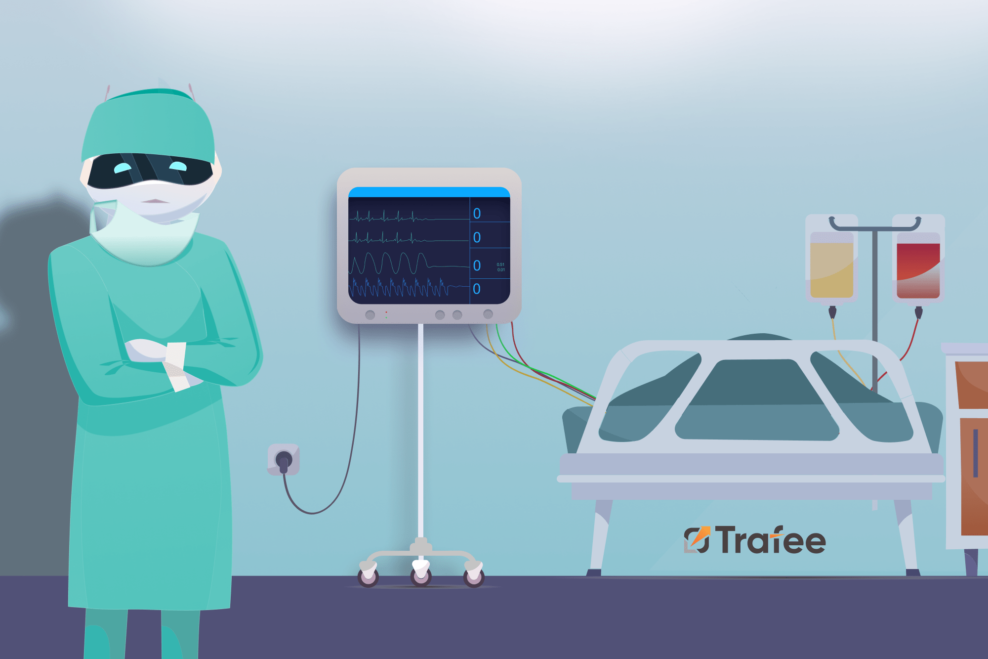 Trafee robot is a doctor explaining why you shouldn't use dead traffic sources